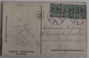 1922 cartolina DOBBIACO+Timbro AUSTRIACO TOBLACH 3. su 5cx3 LEONI-F352 - Imagen 1 de 1