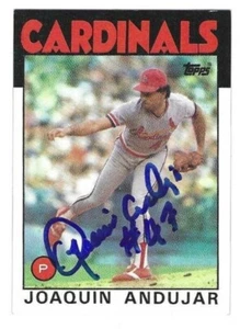 Autogrammkarte Joaquin Andujar St. Louis Cardinals 1986 Topps #150 mit Echtheitszertifikat - Bild 1 von 1
