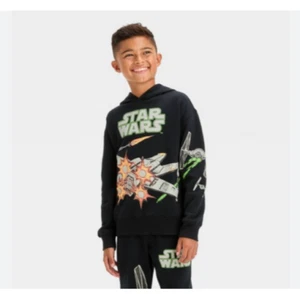 Disney 100 Star Wars Pullover Sweatshirt Hoodie- Black - Boys XL - NEW - Picture 1 of 4