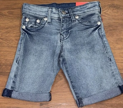 NUEVO NUEVO CON ETIQUETAS Pantalones Cortos True Religion Talla 4 Niñas Denim Puños Parte Inferior Geno Relajado Delgado Foto 1 de 4