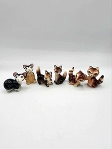 Vintage Anthropomorphic Kitschy Salt And Pepper Shakers Fox Bear Raccoon Lot - Picture 1 of 15