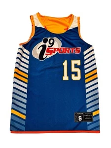 Camiseta deportiva juvenil pequeña I 9 camiseta sin mangas naranja azul reversible - Imagen 1 de 4