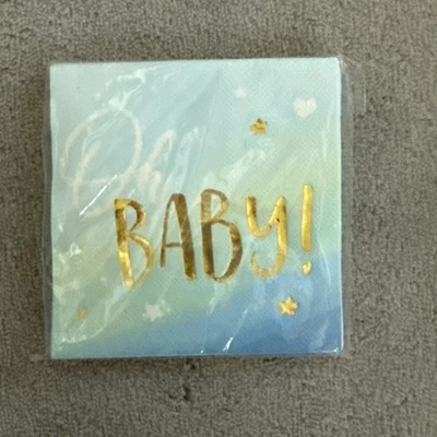 Servilleta de bebidas Amscan Oh Baby Boy - Nueva en paquete - Hogar sin mascotas/sin humo Foto 1 de 2