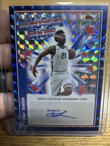 2024-25 Finest Tyler Smith Colossal Shots Auto Blue Geo Refractor RC #/99 - Picture 1 of 3