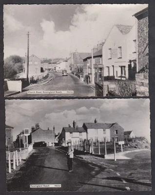 2 X 1962  RPPC POSTCARD  CHURCH ROAD, KESSINGLAND BEACH, LOWESTOFT, SUFFOLK - Image 1 of 2