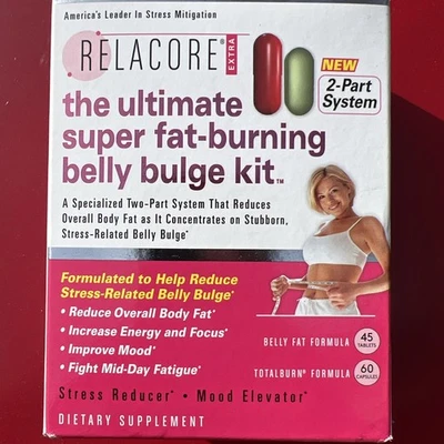Relacore The Ultimate Super Fat Burning Belly Bulge Kit - 60 Capsules 2/26+ - Image 1 of 4