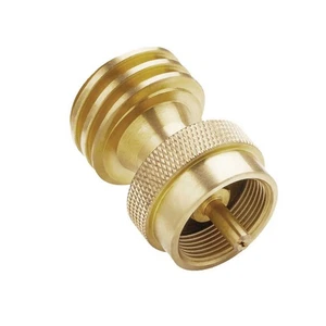 Conector de latón adaptador de tanque de propano de 1 lb a 20 lb para conexión de tanque de propano pequeño - Imagen 1 de 22
