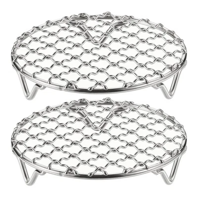 Parrilla de barbacoa redonda de acero inoxidable 201 de 4,7" con patas de 20 mm 2 piezas Foto 1 de 4