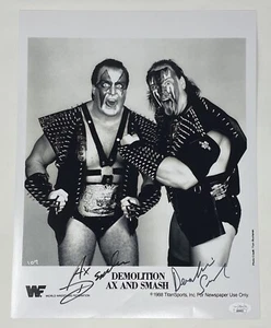 DEMOLITION Ax & Smash Signed 11x14 Promo Photo Wrestling Autograph Wrestler JSA - Picture 1 of 6