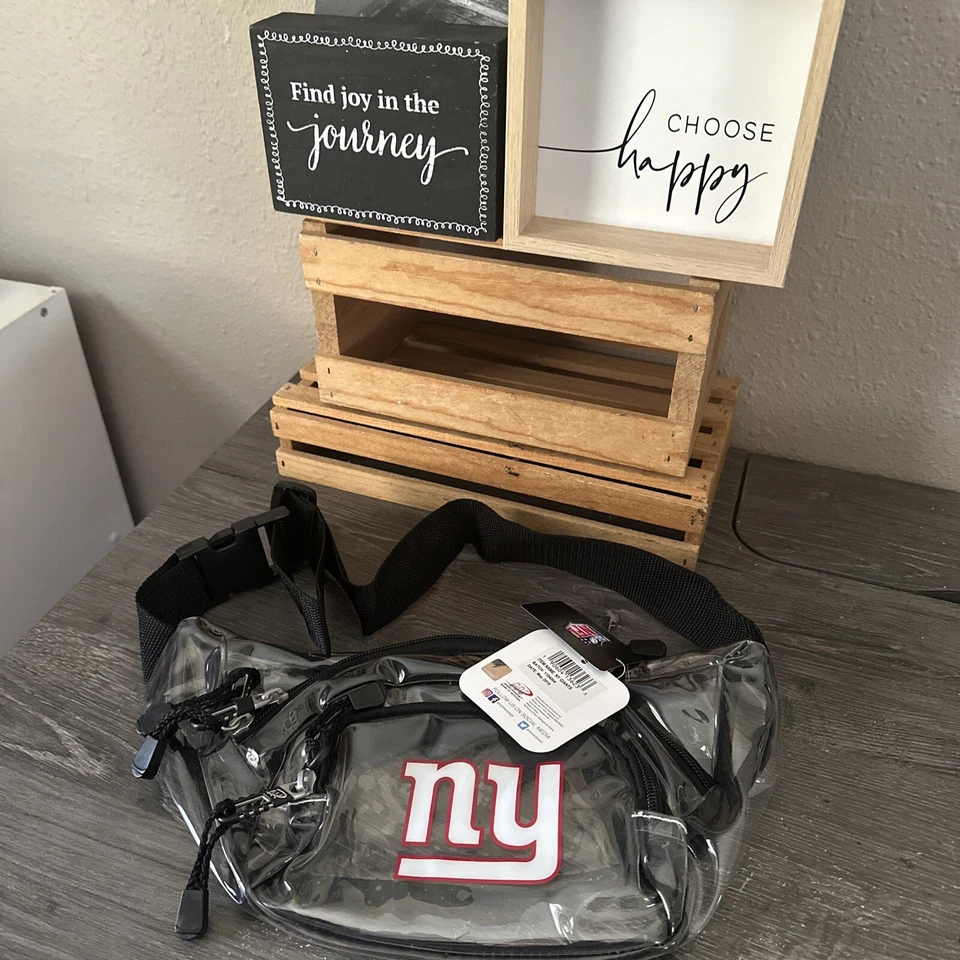 New York Giants Belt Bag Clear Style Northwest NFL Official Merch