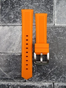New 22mm Soft Rubber Strap Diver Watch Band ORANGE TAG HEUER Formula F1 22 - Picture 1 of 5