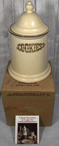 Vintage Pfaltzgraff Village Pattern Cookie Jar Canister ~ With Box and Catalog - Picture 1 of 9