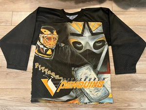 Pittsburgh Penguins NHL AOP Maska Hockey Goalie Jersey S/M Medium - Picture 1 of 3