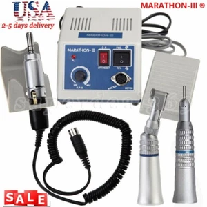 Dental Lab MARATHON-III Electric Micromotor +Contra Angle Straight Handpiece USA - Picture 1 of 24