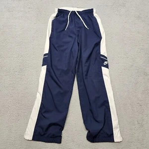 Vintage Nike Track Pants Boys Large L 14-16 Navy Blue White Side Zip Wind Pants - Picture 1 of 24