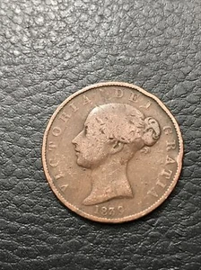 Moneda rara de colección baja de 1/2 centavo 1839 KM# 13 Isla de Man Victoria Dei Gratia #183 - Imagen 1 de 7