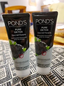 2x Ponds Pure Detox Facial Foam with Activated Chadcoal1.7 fl.oz - Picture 1 of 2
