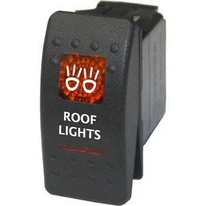 LUCES DE TECHO 512O Interruptor basculante 12V ON-OFF naranja ámbar universal - Imagen 1 de 1