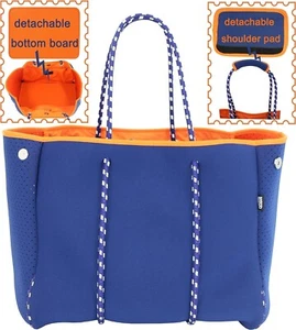 Große Strandtasche Pooltasche für Damen Handtasche, dunkelblau. - Bild 1 von 6