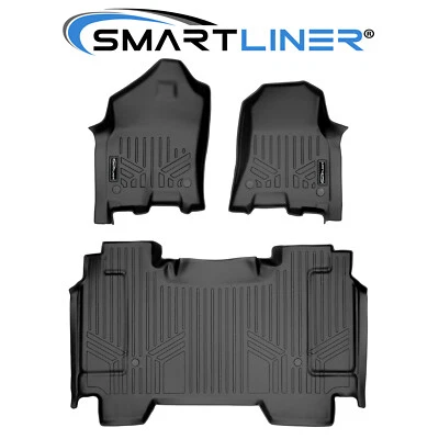 SMARTLINER Custom Fit Floor Mats 2 Row Liner OEM TPE 2019-2024 Ram 1500 Crew Cab - Image 1 of 4