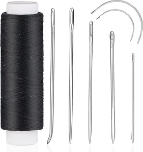 Ftyiwu Waxed Thread 32 Yards (Black), Leather Sewing Waxed Thread with Hand Sewi - Picture 1 of 12