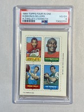 1969 Topps Four In One with Joe Namath PSA 4 VG-EX NJ Jets SB QB & HOF!