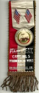 PIKES PEAK WOOW COLORADO SPRINGS CAMP # 5 CINTA REVERSIBLE FUNERAL - Imagen 1 de 2