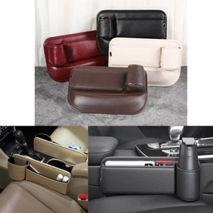 Left/Right Car Seat Gap Filler Storage Bag Organizer Box Phone Holder Accessorie - Picture 1 of 20