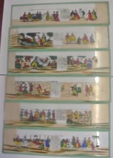 Lot de 6 plaques lanterne magique  19ème Lapierre "La biche au bois"