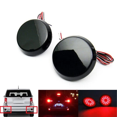 2 Smoked Lens Bumper Reflector LED Tail Brake Stop Light For Corolla Scion xB iQ - Image 1 of 4