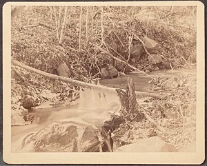 Bennington VT ~ The Outlet of Huett's Reservior ~ fotografia vittoriana anni 1880 - Foto 1 di 2
