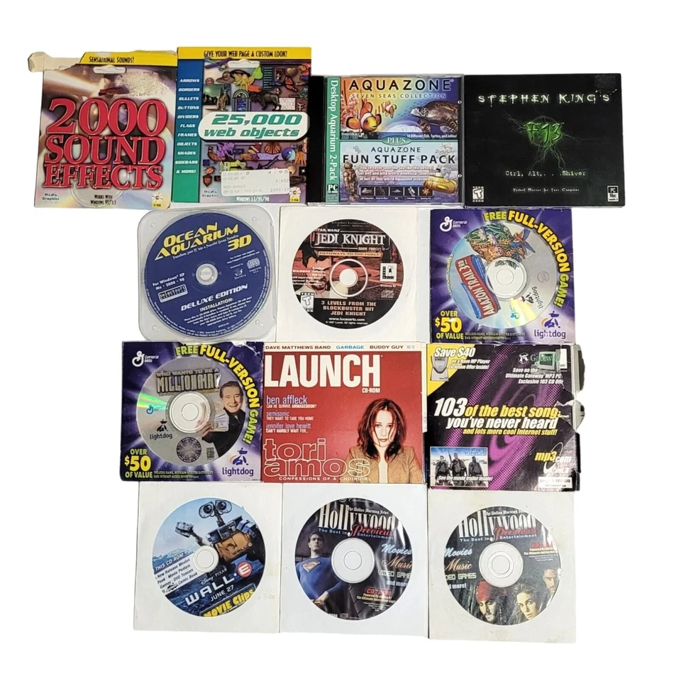 PC Software Game Demos Promos Screensavers CDs Lot of 13 READ DETAILS - Image 1 of 4