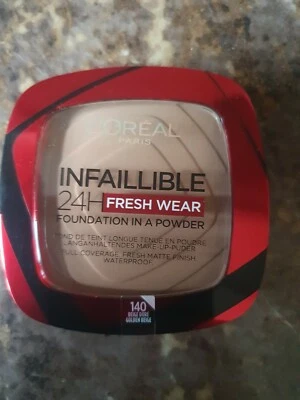 L'Oreal Paris Infallible 24H Fresh Wear (140) Golden Beige Powder Foundation  - Image 1 of 2