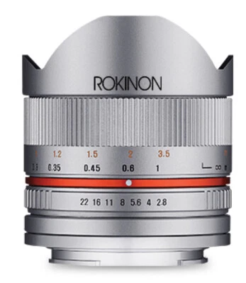 Rokinon 8mm F2.8 Compact Fisheye Lens (Sony E Silver) - Image 1 of 4
