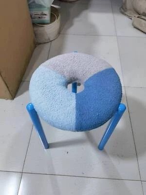 Nordic home soft bag dressing stool bedroom study restaurant stackable stool - Image 1 of 4