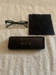 Burberry Eyeglasses Frame B 226130015017140 Black Round Gold ITALY Case Preppy - Picture 1 of 15