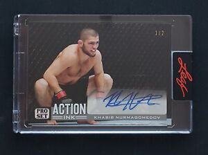 2022 Leaf Pro Set Sports Khabib Nurmagonmedov AUTO 1/2 Autograph UFC MMA #AI-KN1