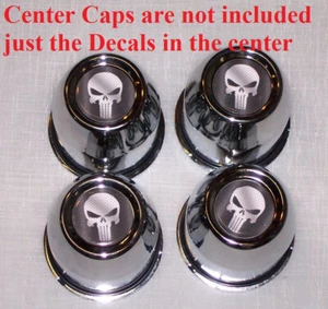 Skull Wheel Center Cap Decal Sticker Great FIT Most Weld Centerline VMS Champion - Picture 1 of 4