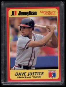1991 Jimmy Dean Signature Edition #14 Dave Justice - Picture 1 of 2