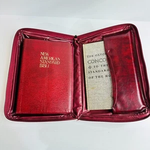 New American Standard Bible + The Oxford Concise Concordance + Zip Up Case - Picture 1 of 24