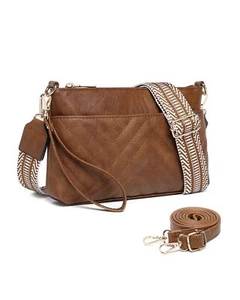 BAVERGE Small Crossbody Bags for Women Leather Wristlet Clutch Mini Purse Wal... - Picture 1 of 7