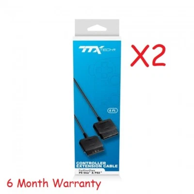 2X NEW Extension Cables for Playstation 1 & 2 Controller "6FT" - Image 1 of 2