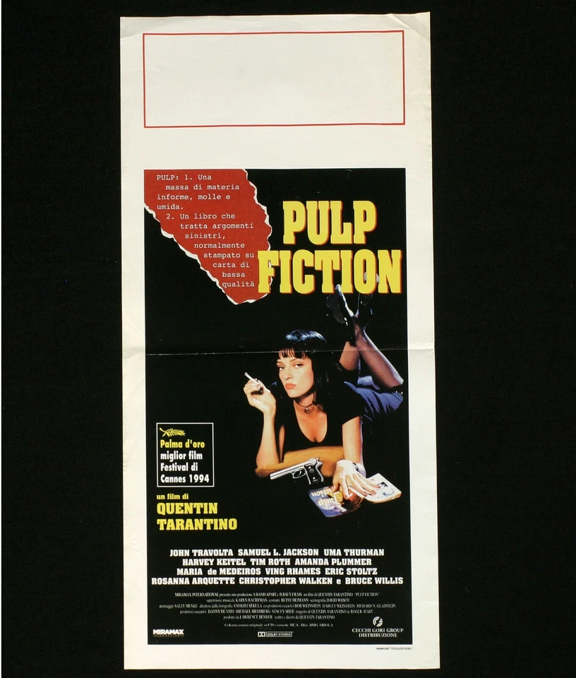 PULP FICTION locandina poster Tarantino Travolta Uma Thurman Bruce Willis AO64 - Bild 1 von 1