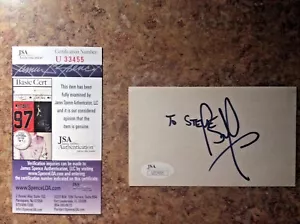 INCREDIBLE BRAD PITT SIGNED SPENCE JSA CARD TO STEVE - Picture 1 of 2