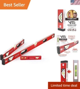3-Piece Torpedo Level Set - 9", 24", 48" Spirit Level Included, Aluminum Allo... - Picture 1 of 9