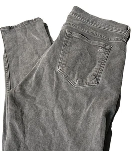 Rag & Bone Fit 1 Extra Slim Jeans Mens 34x33 Charcoal Button Fly Distressed - Picture 1 of 10