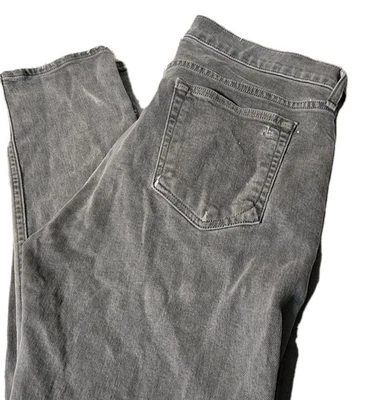 Rag & Bone Fit 1 Extra Slim Jeans Mens 34x33 Charcoal Button Fly Distressed - Image 1 of 4