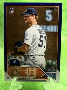 Braden Bristo RC - Royal Blue - 2023 Topps Update Series #US282 DTE Tigers - Picture 1 of 11