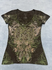 Blusa Angels & Diamond Y2K Talla Mediana Gráfico A01 - Imagen 1 de 5