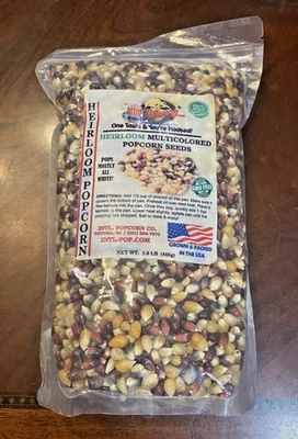 NEW Heirloom Multi-colored Popcorn Kernels/Seeds - Non-GMO, Kosher, Vegan 1.9lb - Image 1 of 4